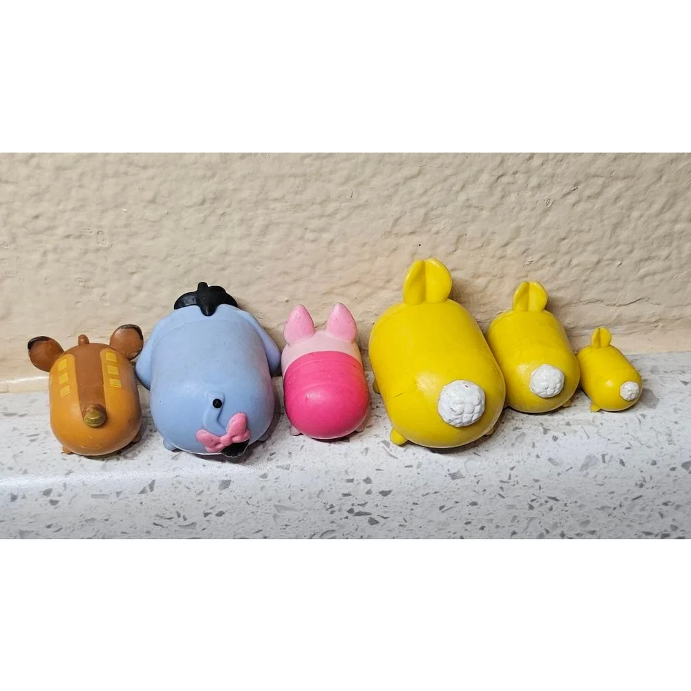 Disney Tsum Tsum Vinyl Figure Lot – Bambi, Eeyore, Piglet & Thumper (3 Sizes)